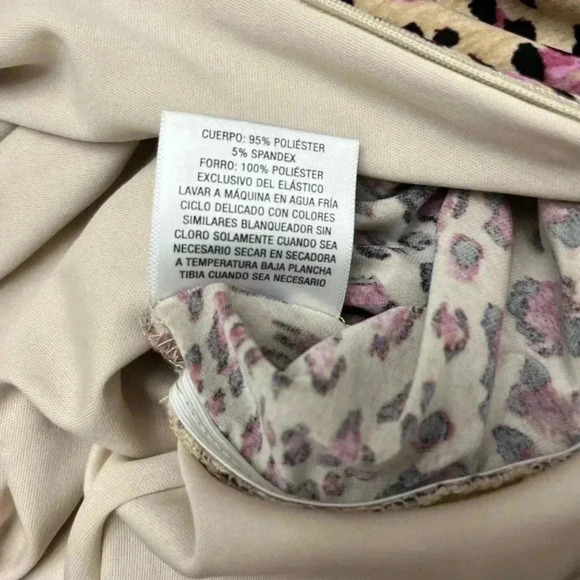 2/$12 Thalia Sodi Pantsuit XS Jumpsuit Pink Leopard Print Wide Leg Sleeveless - Picture 8 of 15